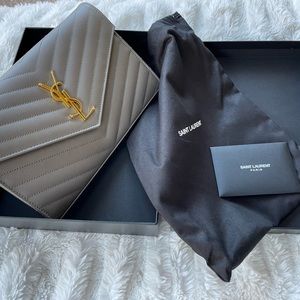 Saint Laurent Cassandra Matelasse Chain Wallet
